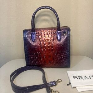 Brahmin small Caroline Multicolor Crocodile Embossed Satchel